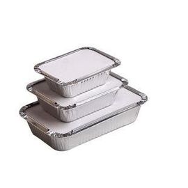 Fastfood Aluminium Cooking Pans , Disposable Foil Pans With Lids Custom Thickness